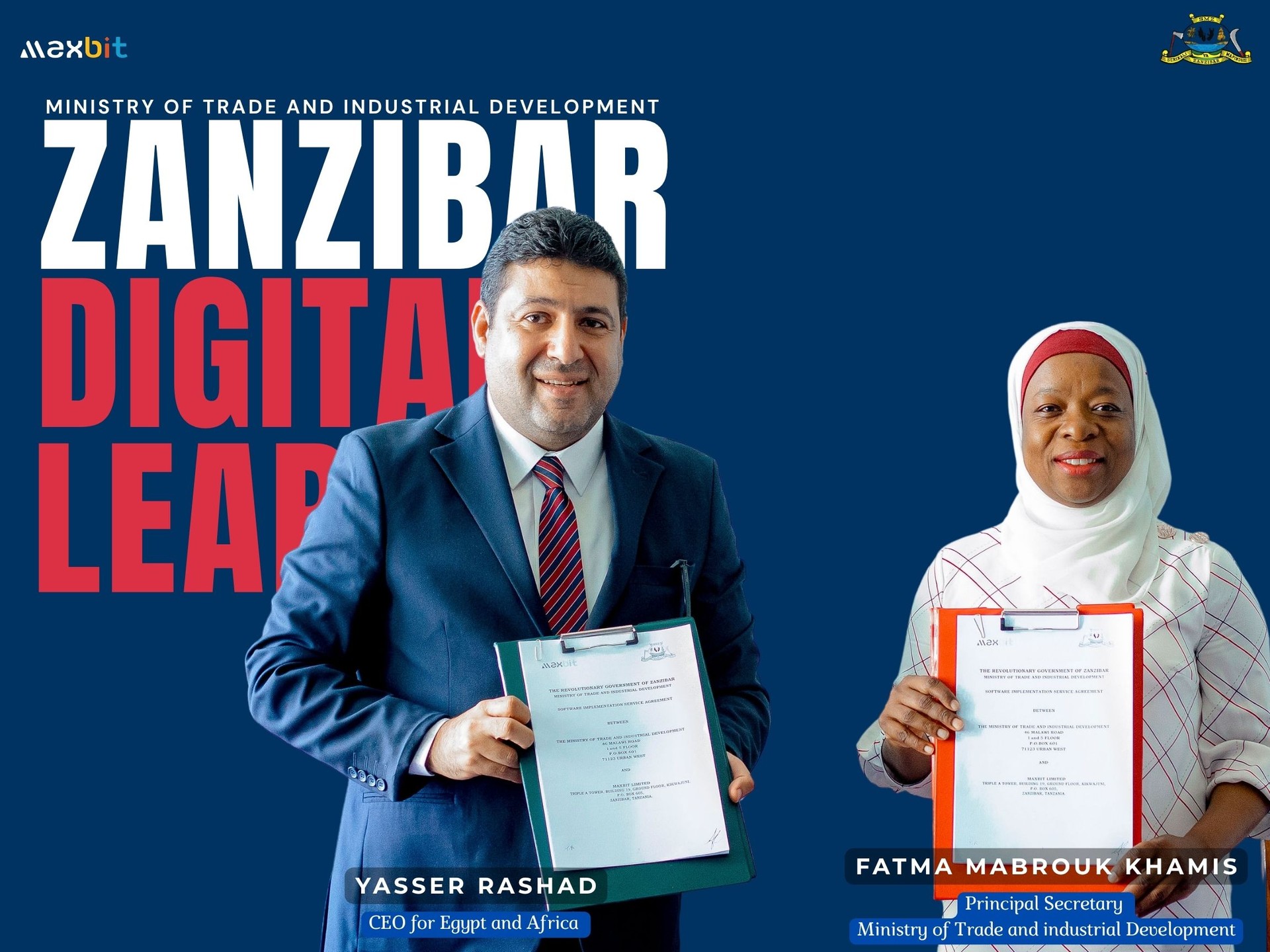 MAXBIT partnership signing with Zanzibar’s Ministry of Trade and Industrial Development